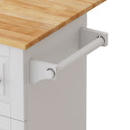 Kitchen Island Cart with Cabinet and Drawers