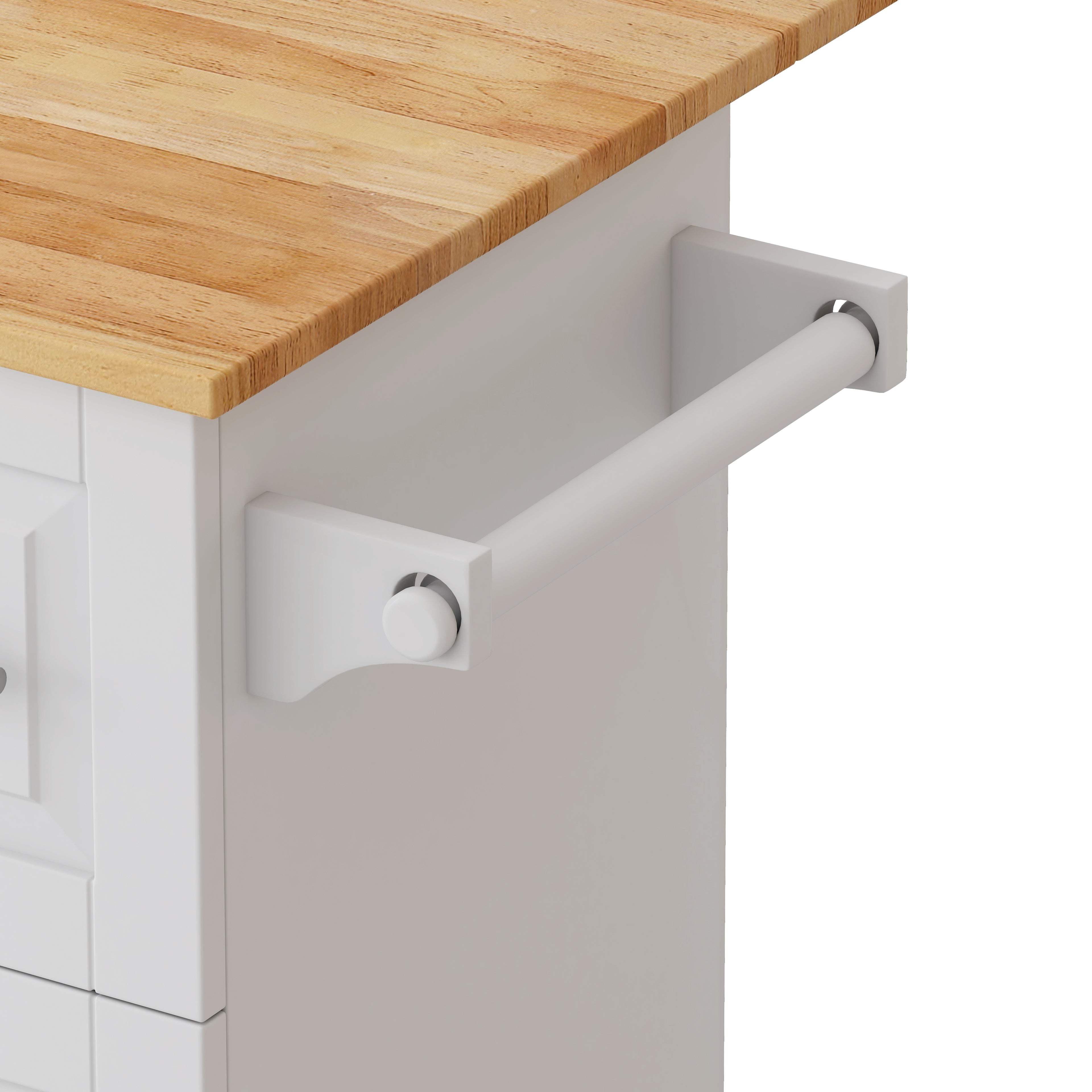 Kitchen Island Cart with Cabinet and Drawers
