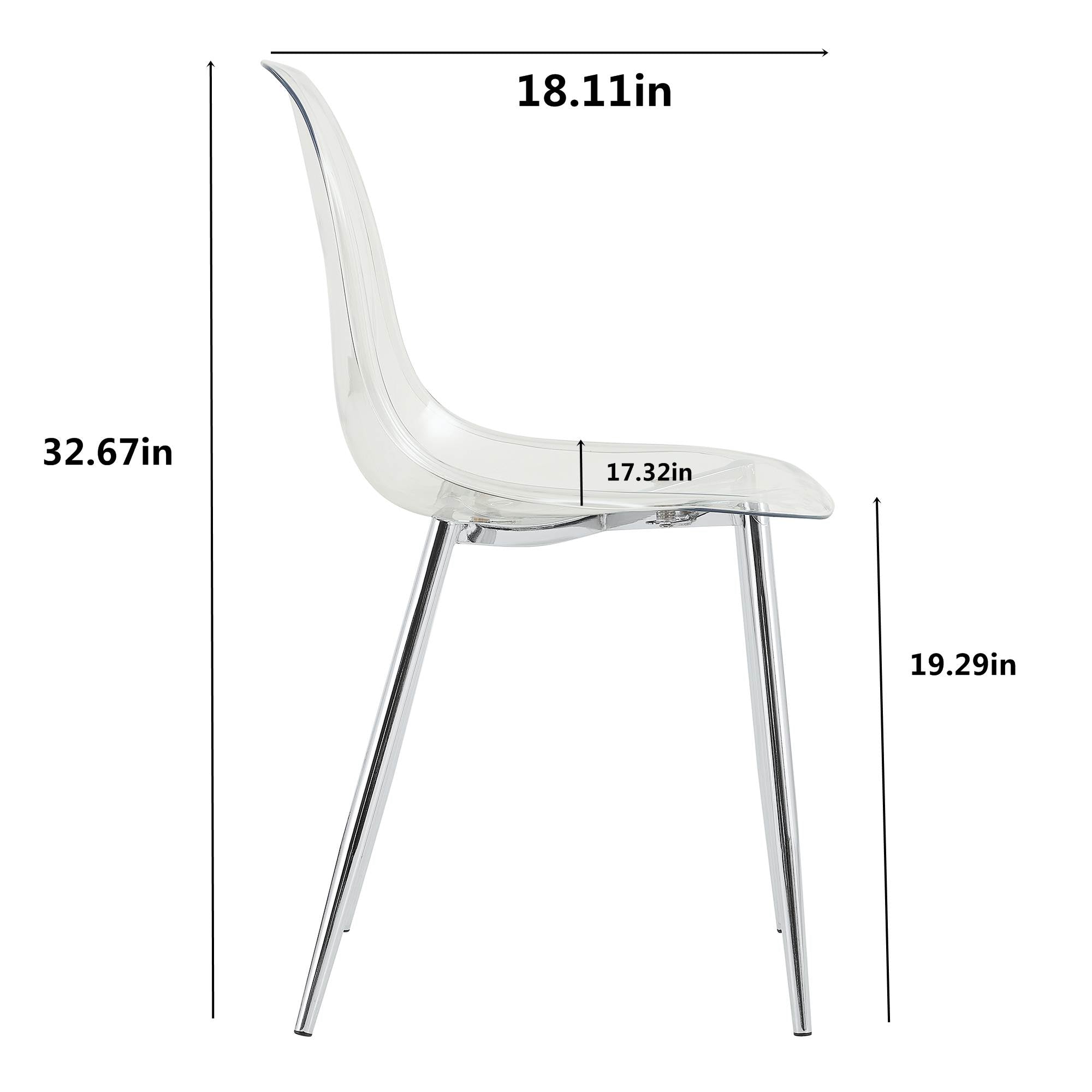 Modern Minimalist Transparent Dining Chair