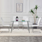 Modern Dining Chairs with Faux Leather Padded Seat