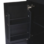 Kitchen Cart with Rubber Wood Drop-Leaf Countertop