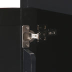 Kitchen Cart with Rubber Wood Drop-Leaf Countertop