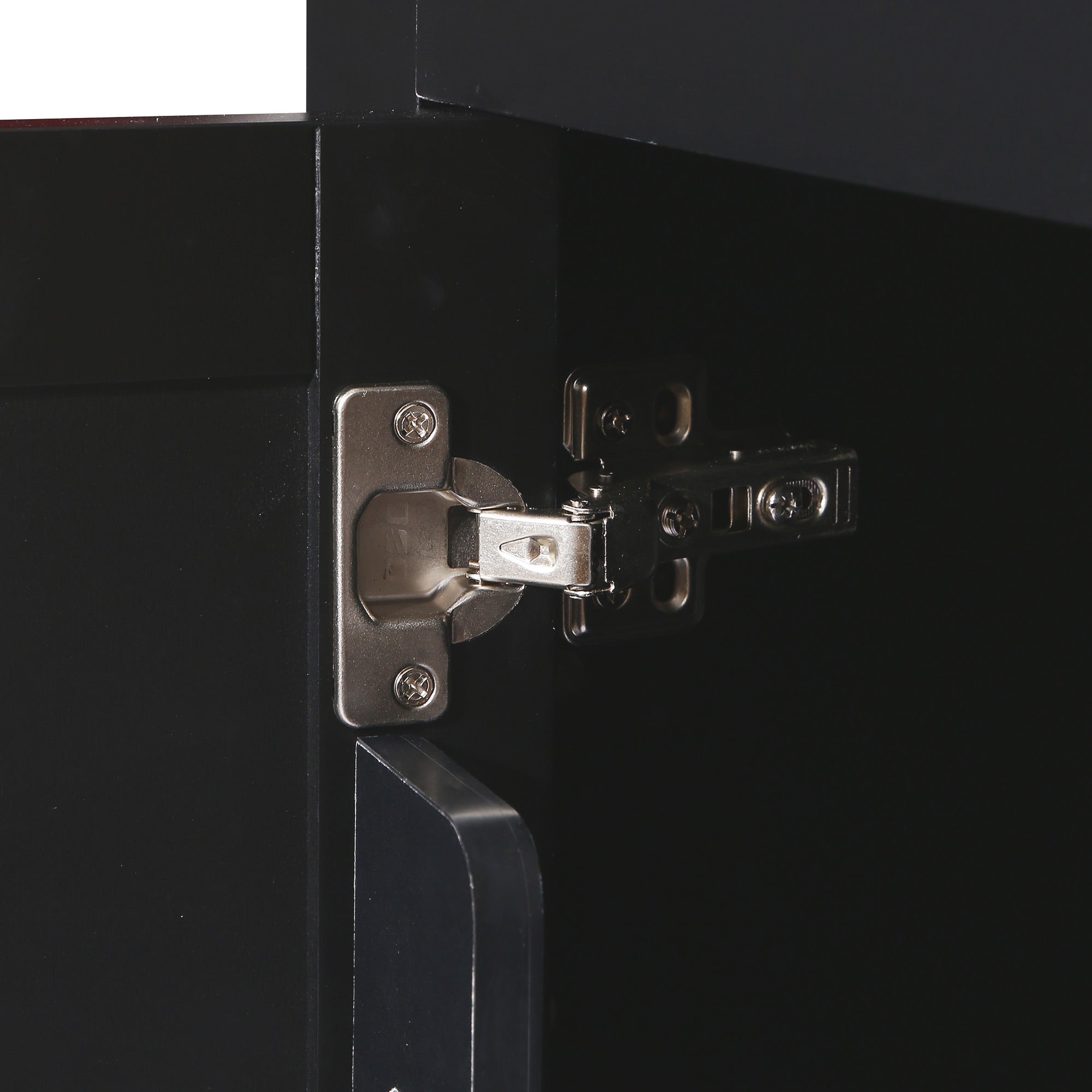Kitchen Cart with Rubber Wood Drop-Leaf Countertop