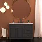 Matte Black 2 Handle Widespread Bathroom Faucet