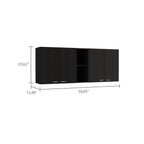 59-Inch Four Swing Doors Wall Cabinet Wenge