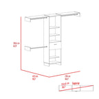 Calveston 1-Drawer 4-Shelf Closet System - Dark Walnut