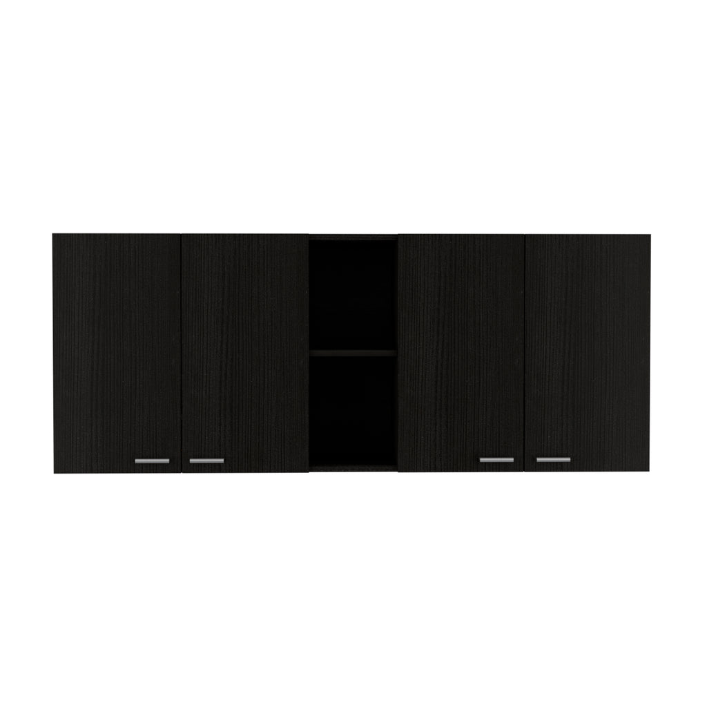 59-Inch Four Swing Doors Wall Cabinet Wenge