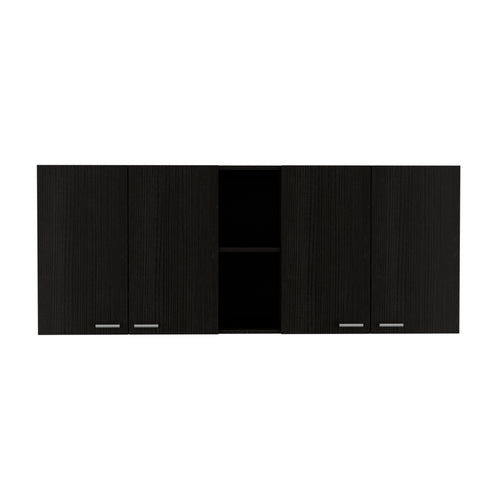 59-Inch Four Swing Doors Wall Cabinet Wenge