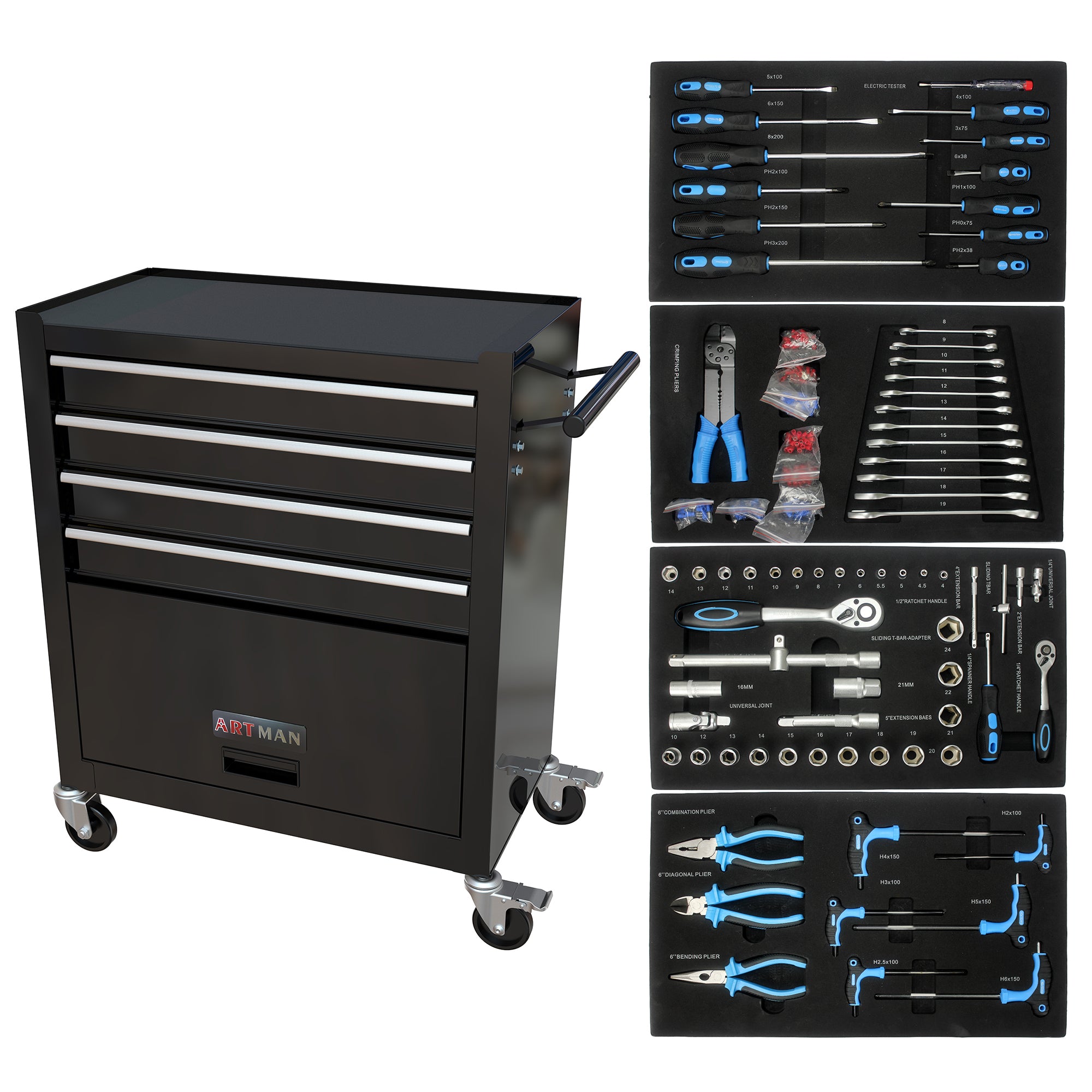 4-Drawer Rolling Tool Box