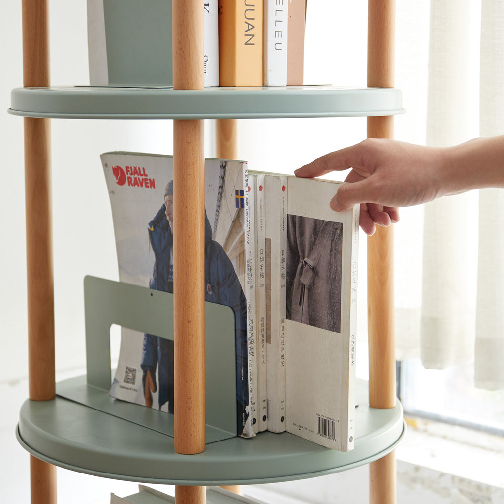 360° Rotating Bookshelf - Multifunctional Storage Rack