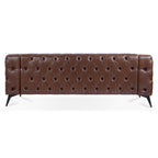84.06 Inch Width Traditional Square Arm 3 Seater Sofa