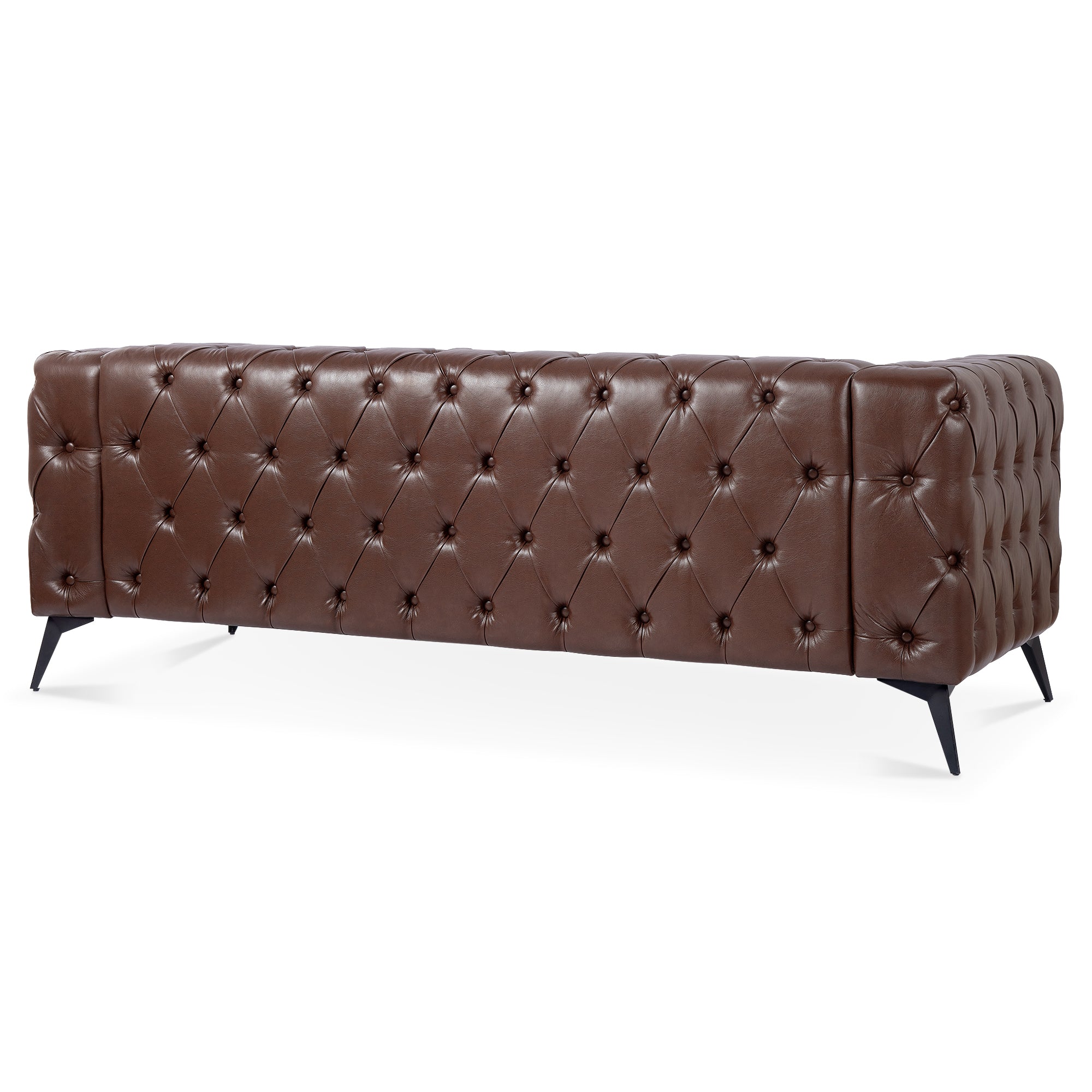 84.06 Inch Width Traditional Square Arm 3 Seater Sofa