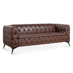 84.06 Inch Width Traditional Square Arm 3 Seater Sofa
