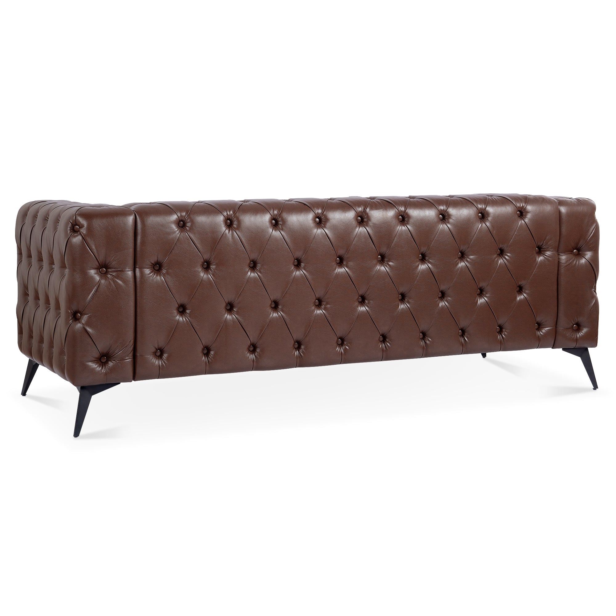 84.06 Inch Width Traditional Square Arm 3 Seater Sofa