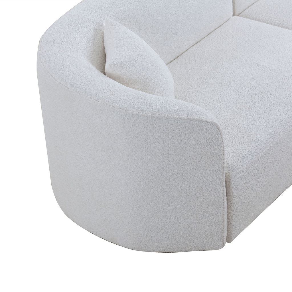Luxury Modern Style Living Room Upholstery Curved Sofa with Chaise
