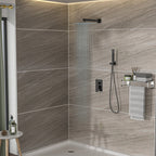 Dual Shower Head - 12 Inch Wall Mounted Square Shower System
