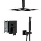 Dual Shower Head - 16 Inch Ceiling Mount Square Shower System