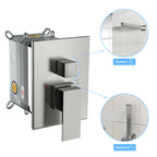 Dual Shower Head - 10 Inch Wall Mounted Square Shower System