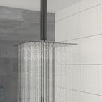 Dual Shower Head - 10 Inch Ceiling Mount Square Shower System