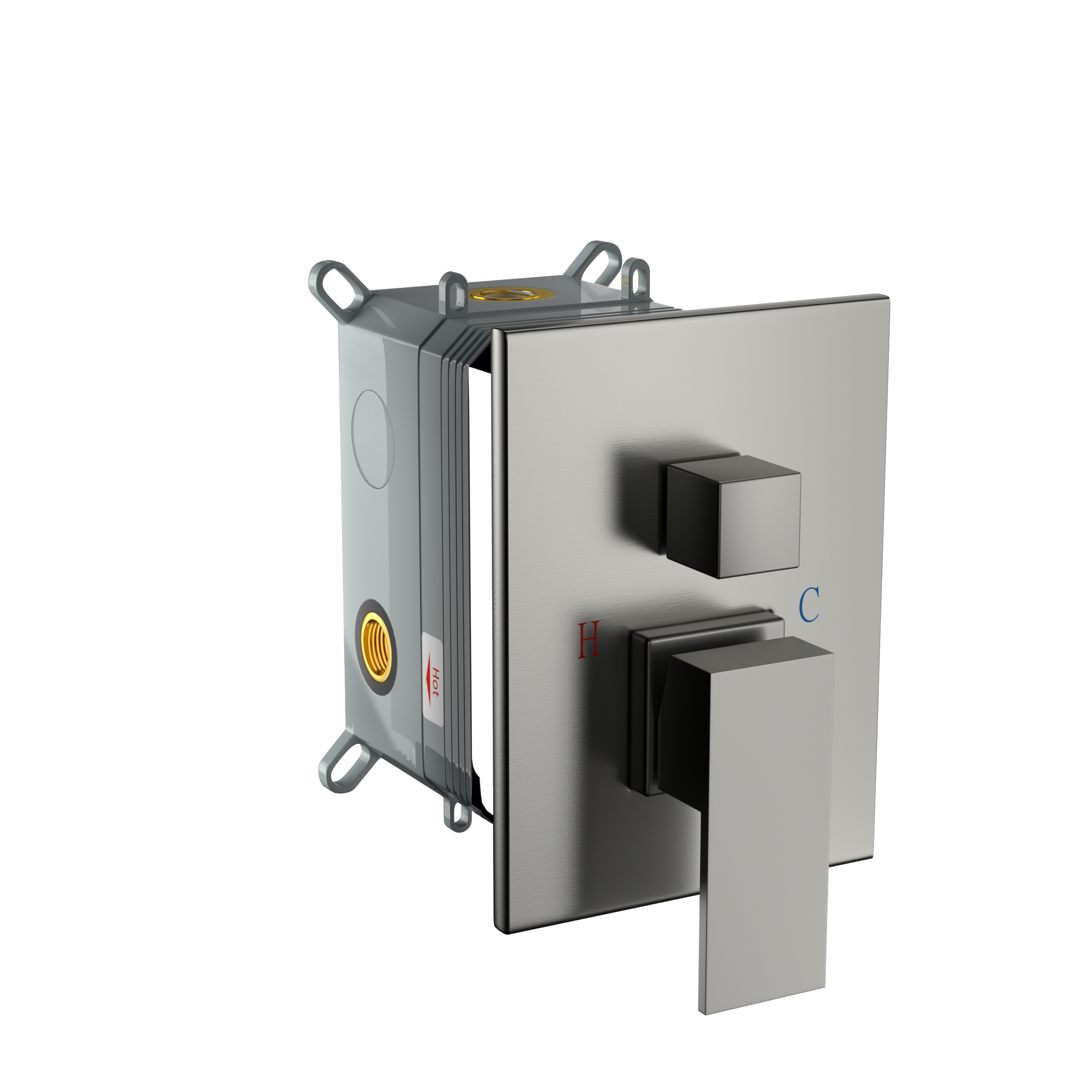 Dual Shower Head - 10 Inch Wall Mounted Square Shower System