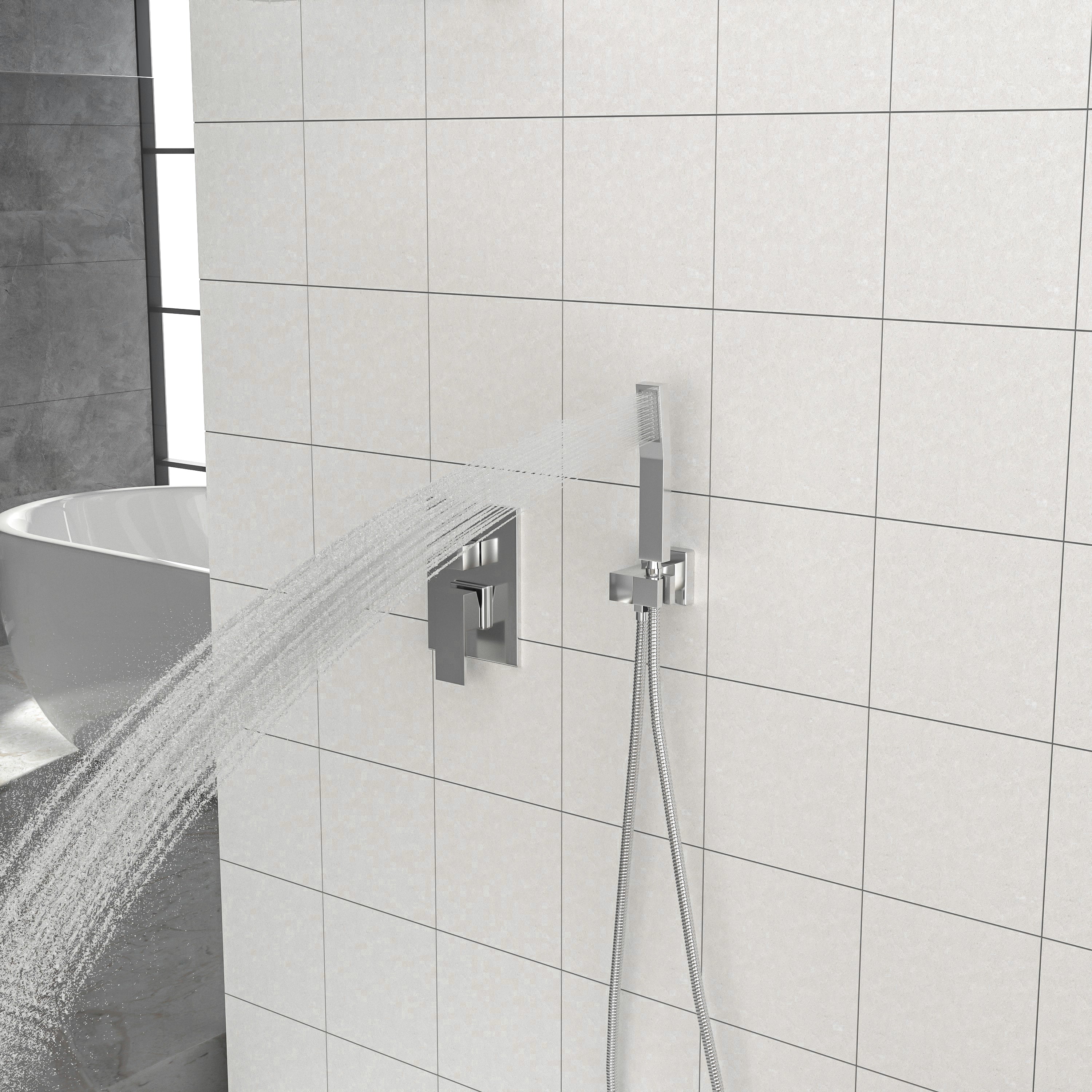 Dual Shower Head - 12 Inch Wall Mounted Square Shower System