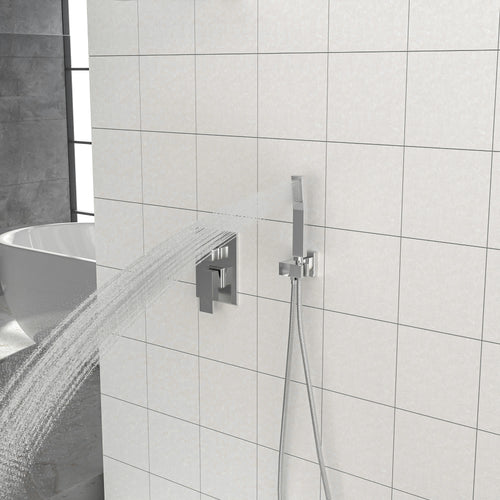 Dual Shower Head - 12 Inch Wall Mounted Square Shower System
