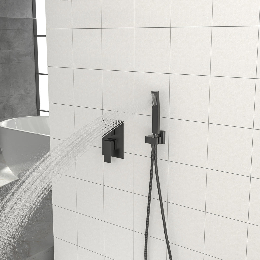 Dual Shower Head - 16 Inch Ceiling Mount Square Shower System
