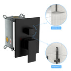 Dual Shower Head - 16 Inch Ceiling Mount Square Shower System