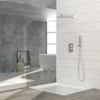 Dual Shower Head - 12 Inch Wall Mounted Square Shower System