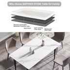 63" Modern Artificial Stone Dining Table