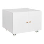 White Metal Printer Stand with Storage