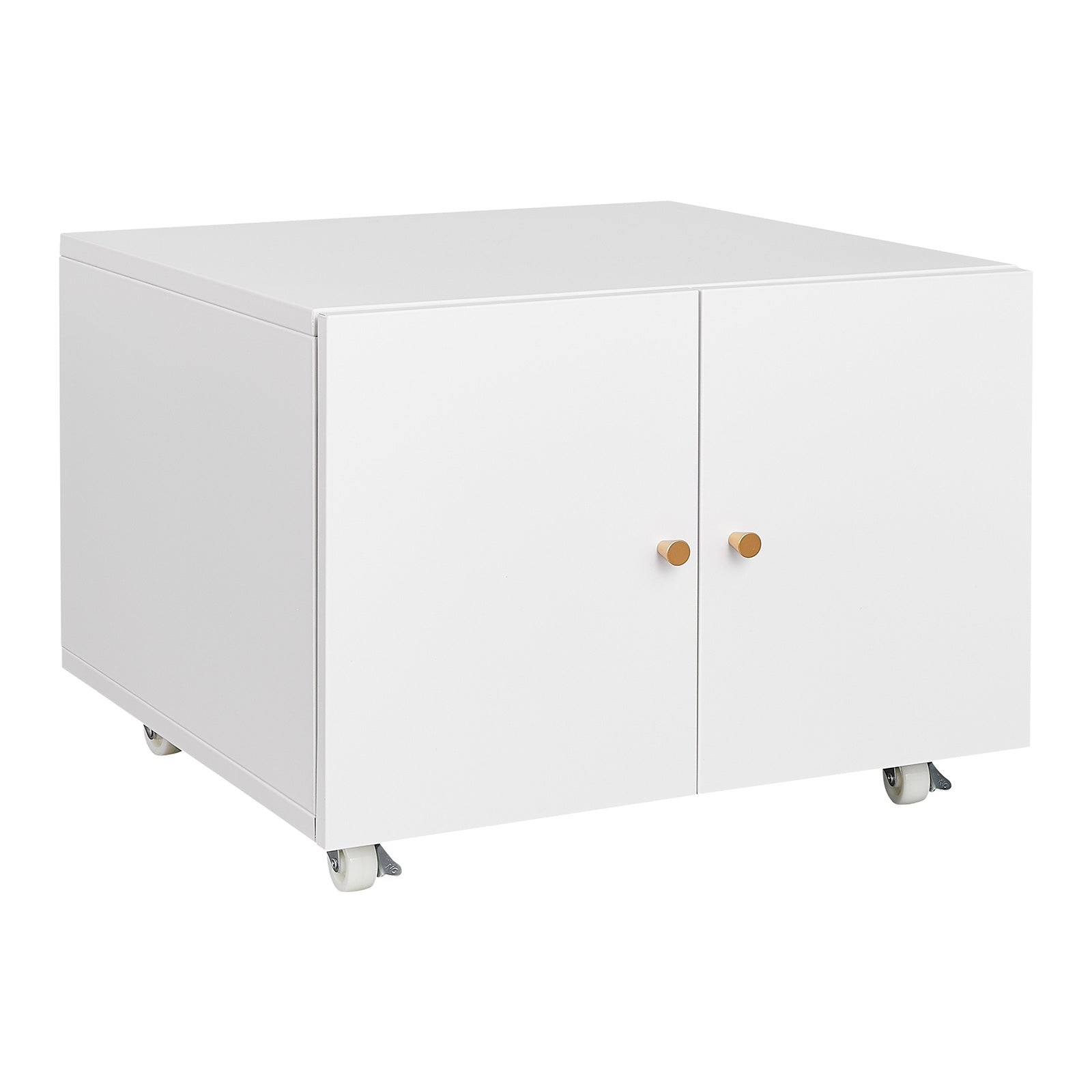 White Metal Printer Stand with Storage