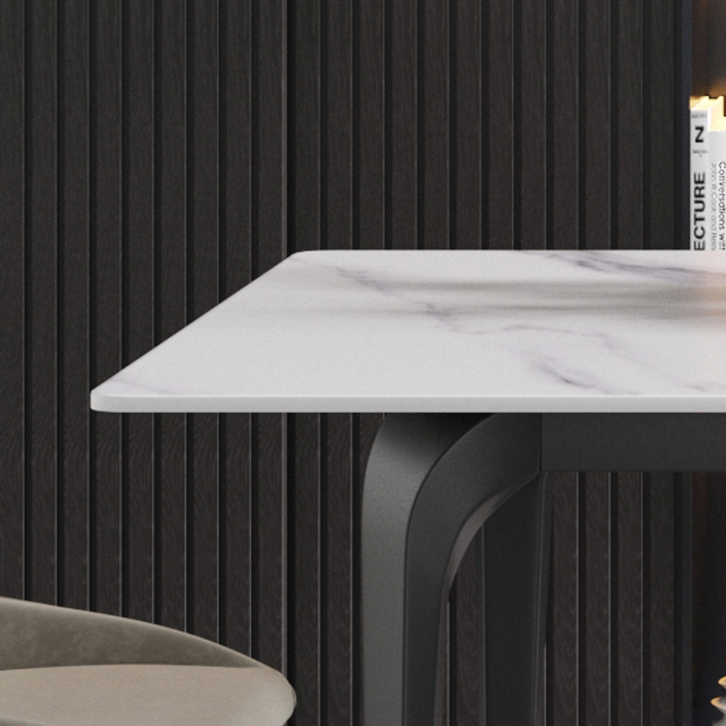 63" Modern Artificial Stone Dining Table