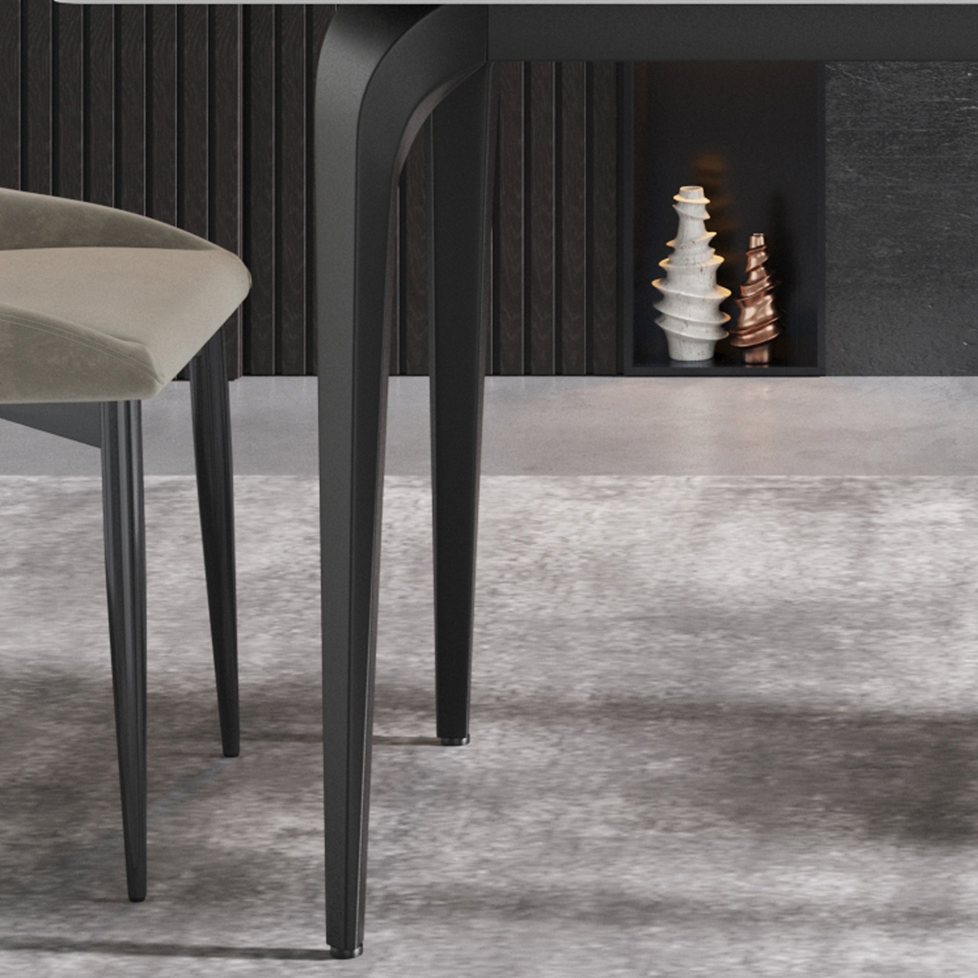 63" Modern Artificial Stone Dining Table