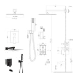 Shower System with Waterfall Tub Spout