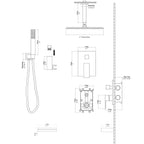 Shower System with Waterfall Tub Spout