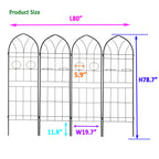 4 Pack Metal Garden Trellis - 78.7" x 19.7"