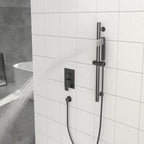 Shower System with Adjustable Slide Bar - Matte Black