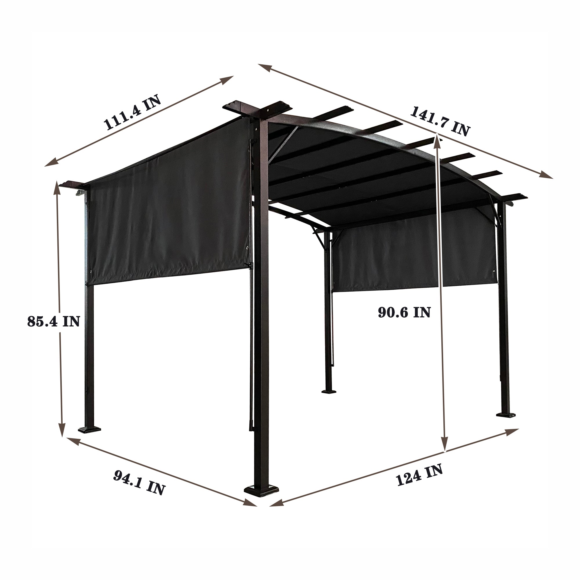 12 x 9 Ft Outdoor Pergola Patio Gazebo