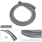 Brushed Nickel Shower System with Adjustable Slide Bar