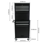 Tool Cabinet on Wheels - 6-Drawer Lockable Rolling Tool Chest