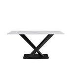 63-Inch Modern Artificial Stone Dining Table