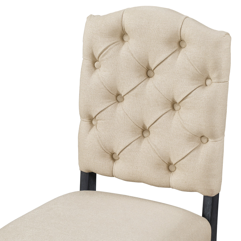 TREXM Retro Style Dining Chair Set with 4 Upholstered Chairs