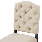 TREXM Retro Style Dining Chair Set with 4 Upholstered Chairs