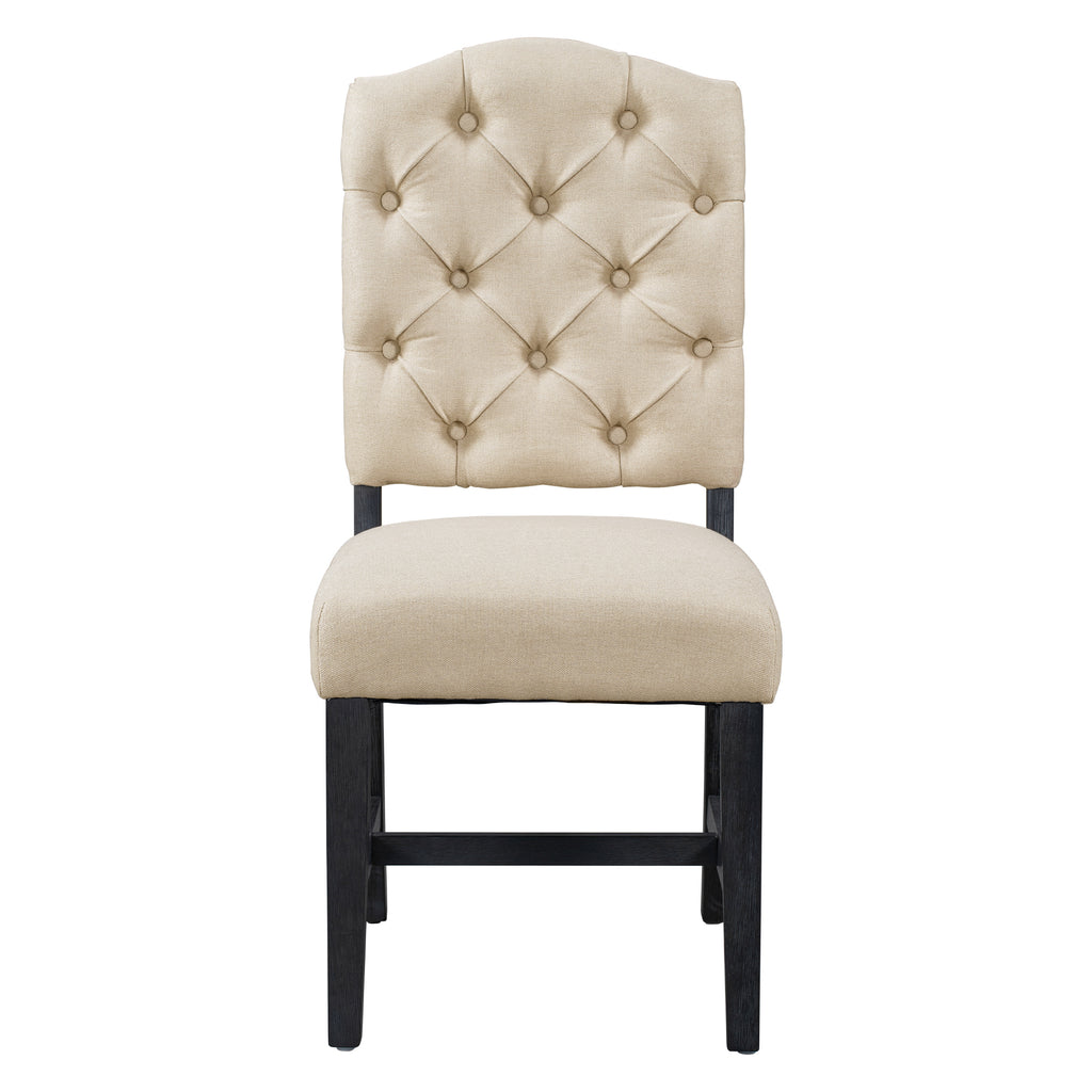 TREXM Retro Style Dining Chair Set with 4 Upholstered Chairs