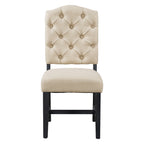 TREXM Retro Style Dining Chair Set with 4 Upholstered Chairs