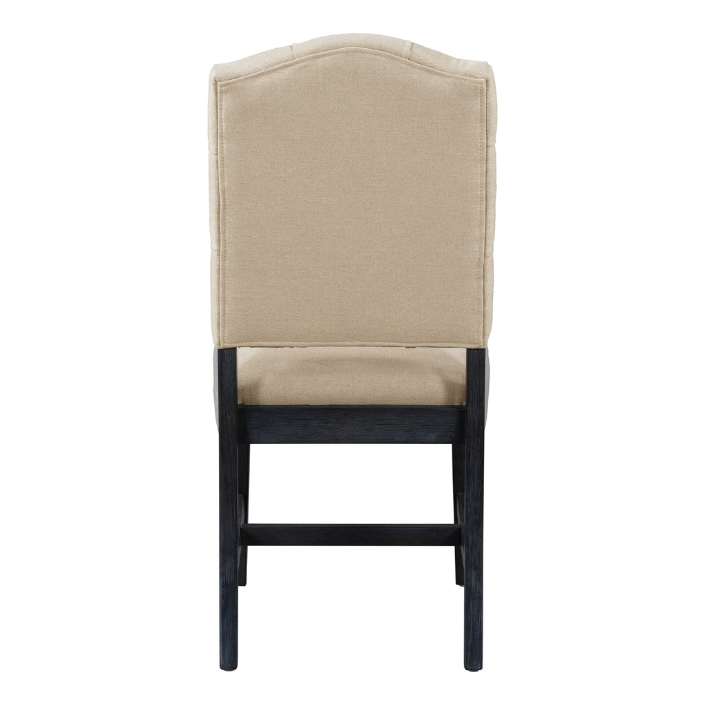 TREXM Retro Style Dining Chair Set with 4 Upholstered Chairs