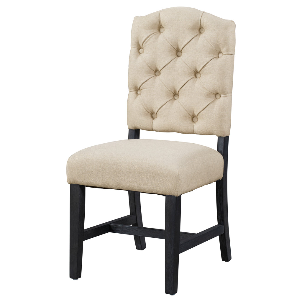 TREXM Retro Style Dining Chair Set with 4 Upholstered Chairs