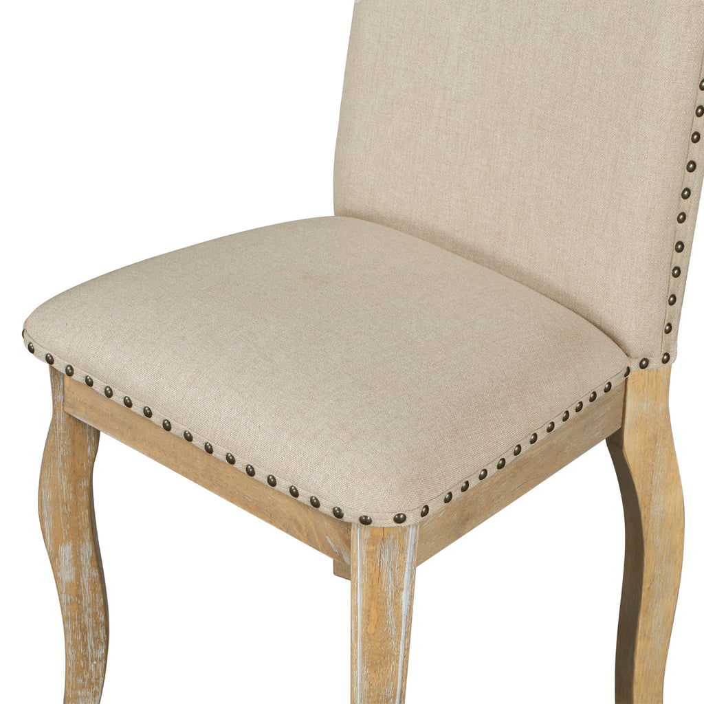 TREXM Set of 2 Upholstered Dining Chairs
