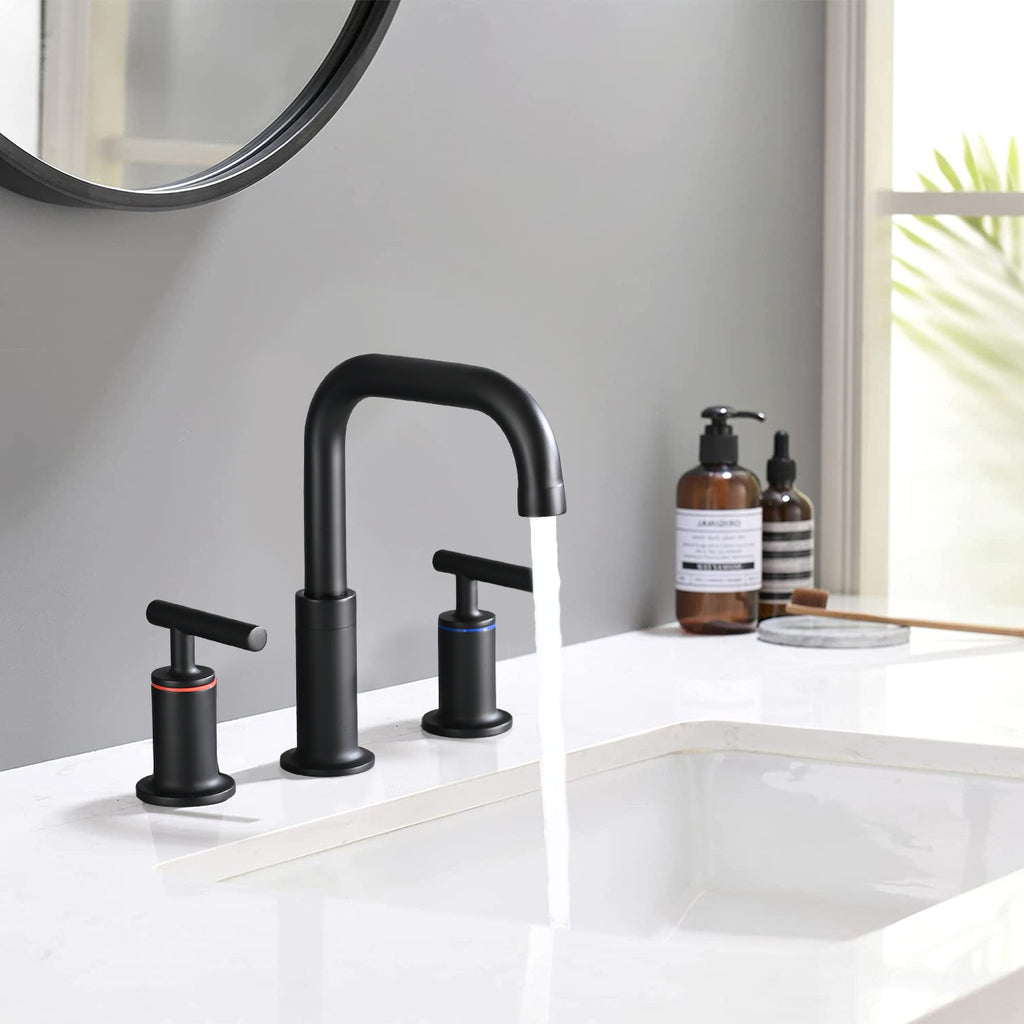 8 Inch Widespread Bathroom Sink Faucet with Pop-Up Drain